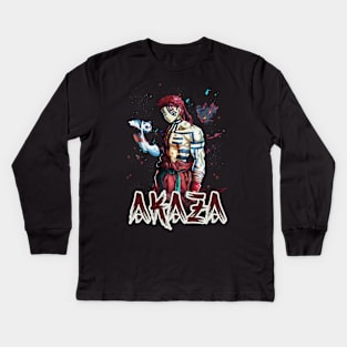 Akaza Demon Slayer Kids Long Sleeve T-Shirt